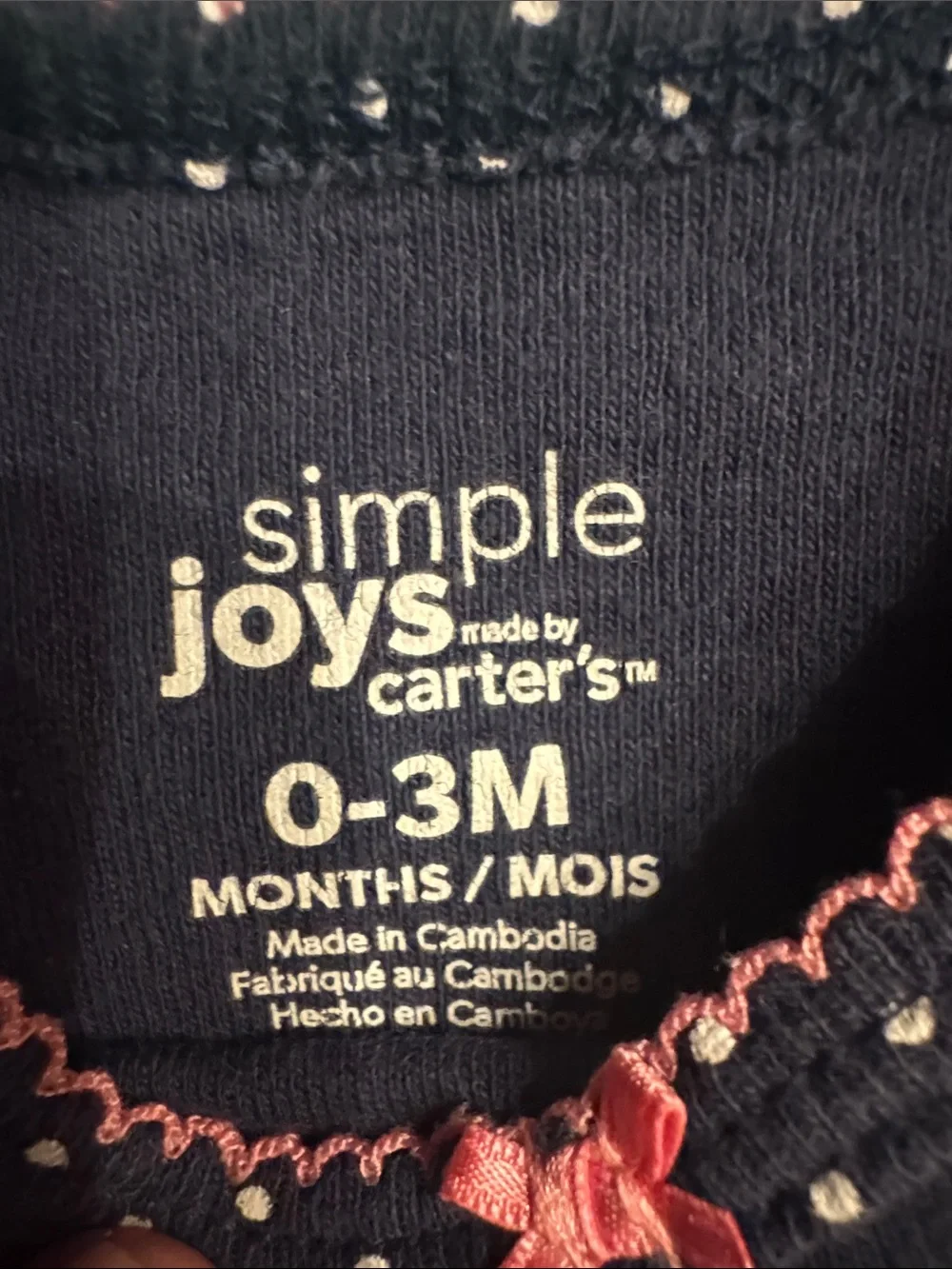 Carter's Long-Sleeve Bodysuit Set - Coral, Teal & Navy Polka Dot